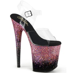 Flamingo-808SS - Clear Black Pink Multi Glitter
