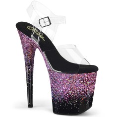 Flamingo-808SS - Purple Glitter on Black