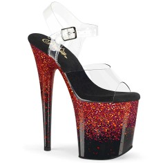Flamingo-808SS - Clear Black Red Multi Glitter  