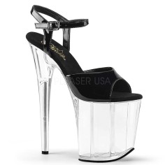 Flamingo-809 - Black Pat Clear  