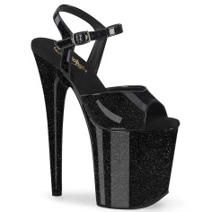 Flamingo-809GP - Black Glitter Patent Matching