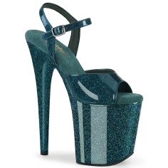 Flamingo-809GP - Teal Glitter Patent