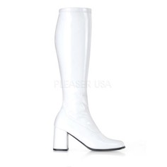 Funtasma Gogo-300 - White Stretch Patent