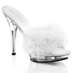 Lip-101-8 - White Satin-Fur/Clear