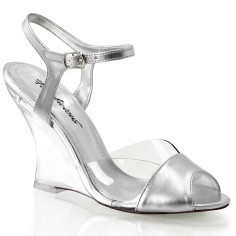 Fabulicious LOVELY-442 - Clear Silver Met Pu Clear