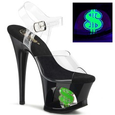 Moon-708USD - Clear Black Neon Green