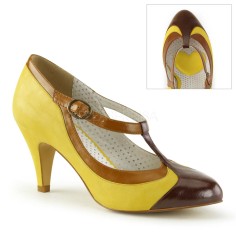 PEACH-03 - Yellow Multi Faux Leather