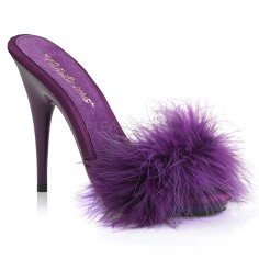 Poise-501F - Purple Satin Marabou Fur Purple
