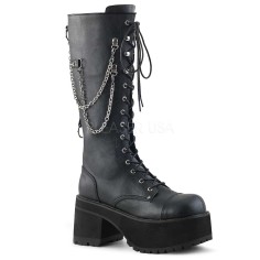 Ranger-303 - Black Faux Leather  