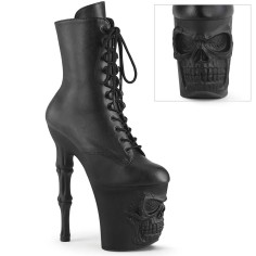 Rapture-1020 - Black Faux Leather Matte