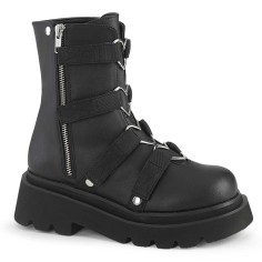 Renegade-50 - Black Vegan Leather Nylon