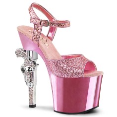 Revolver-709G - Pink Multi Glitter Chrome  