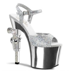 Revolver-709G - Silver Multi Glitter/Silver Chrome