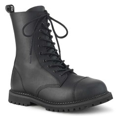 Riot-10 - Black Vegan Leather  