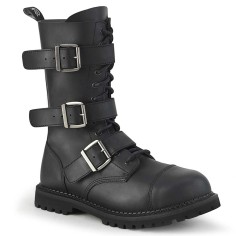 Riot-12BK - Black Vegan Leather  