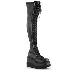 Shaker-374 - Black Stretch Vegan Leather