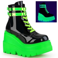 Shaker-52 - Black Patent UV Neon Green  