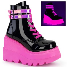 Shaker-52 - Black Patent UV Neon Pink  