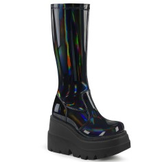 Shaker-65 - Stretch Black Pat Hologram  