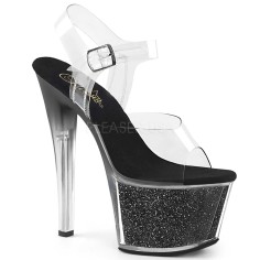 Sky-308G-T - Clear Black Glitter Inserts  