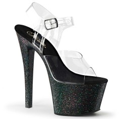 SKY-308MG - Clear Black Glitter