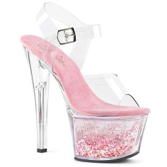 Sky-308WHG - Clear Baby Pink Glitter  