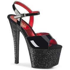 Sky-309 - Black Patent Glitter