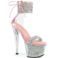 Sky-327RSI - Silver Multi Rhinestones Pink