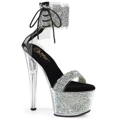 Sky-327RSI - Silver Multi Rhinestones Black
