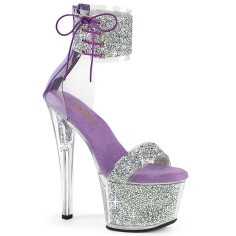 Sky-327RSI - Silver Lavender MultiGlitter Rhinestones Lavender