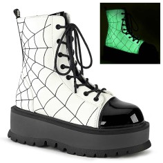 Slacker-88 - White Glow Vegan Leather Black Pat  