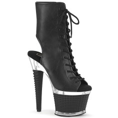 Spectator-1016 - Black Faux Leather Clear Matte