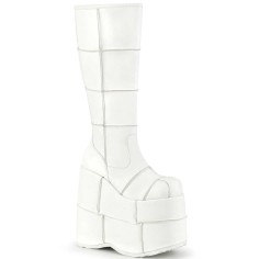 Stack-301 - White Vegan Leather