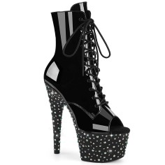 Stardance-1021 - Black Patent Silver Multi