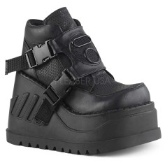 Stomp-15 - Black Vegan Leather  