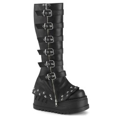 Stomp-223 - Black Vegan Leather
