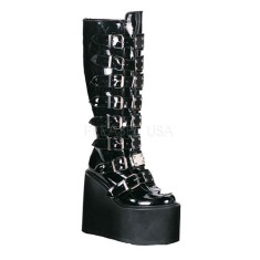 Demonia Swing-815 - Black Patent