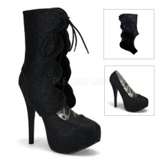 Bordello Teeze-31G - Black Mini Glitter