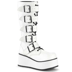 Trashville-518 - White Vegan Leather  