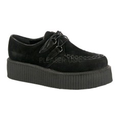 Demonia V-Creeper-502S - Black Veggie Suede
