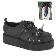 V-CREEPER-518 - Black Vegan Leather