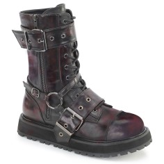 Valor-220 - Black Burgundy Rub Off Vegan Leather
