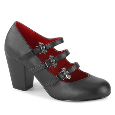 Vivika-38 - Black Vegan Leather  