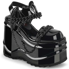 Wave-20 - Black Vegan Leather  