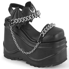 Wave-20 - Black Vegan Leather  
