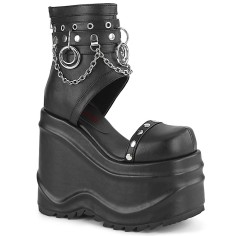Wave-22 - Black Vegan Leather  