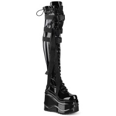 Wave-315 - Black Stretch Pat  