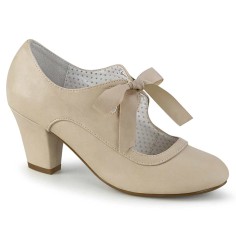 Wiggle-32 - Beige Faux Leather  