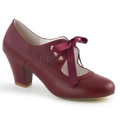 Wiggle-32 - Burgundy Faux Leather  
