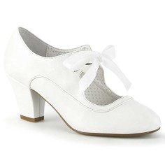 Wiggle-32 - White Faux Leather